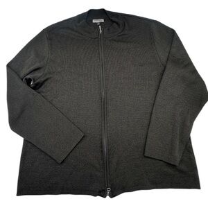 doc & amelia‎ by cintas will woman’s  zippered black sweater size large (A12)
